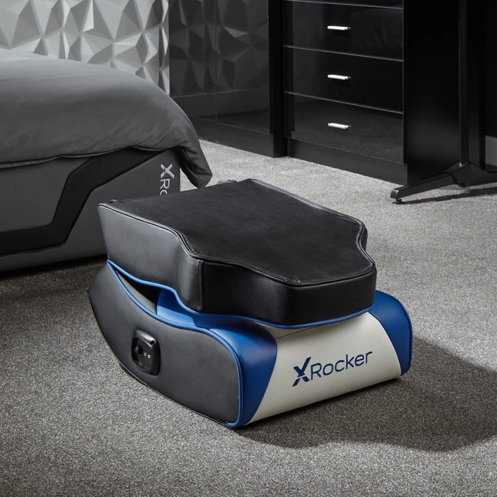 X Rocker Sony Playstation 5 Geist 2.0 Floor Rocker Gaming-Bodensessel für Kinder/Jugendliche, weiß/blau