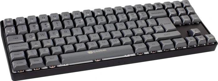 Gamiac TKL90G Gaming Keyboard, schwarz/grau, LEDs RGB, Kailh RED, USB, DE