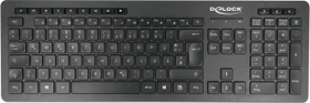 DeLOCK Silent Wireless Keyboard schwarz, USB, DE (12004)