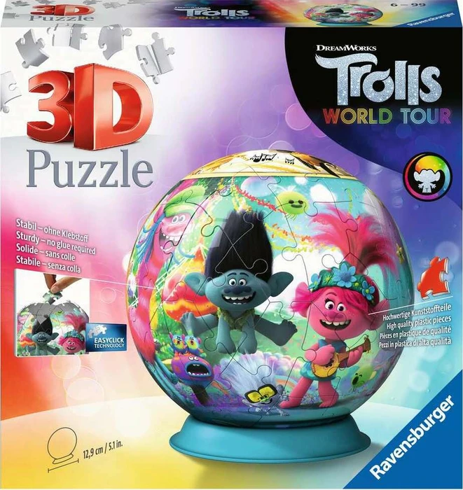 Ravensburger Puzzle 3D Puzzle-Ball Trolls World Tour