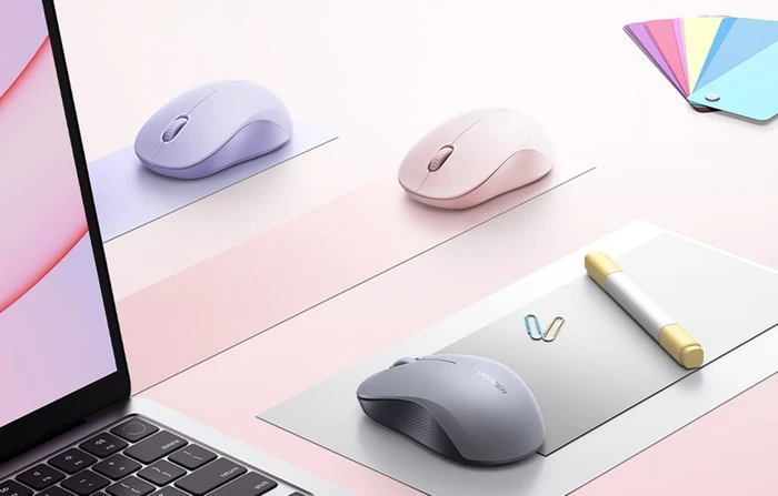 Ugreen M331 Wireless Multi-Mode Mouse, rosa, USB/Bluetooth