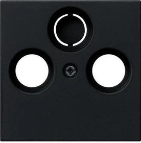 Gira System 55 Abdeckung für Koaxial-Antennensteckdose, schwarz matt