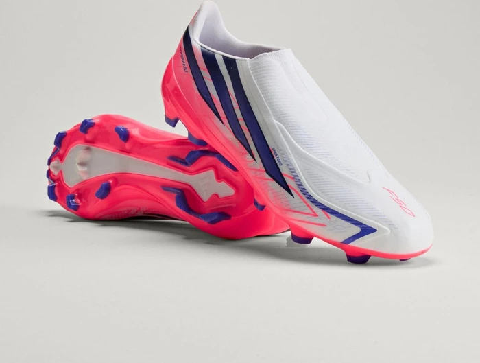 adidas F50 Hyperfast League Laceless FG cloud white/solar purple/solar turbo