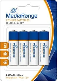 MediaRange Lithium Mignon AA, 4er-Pack