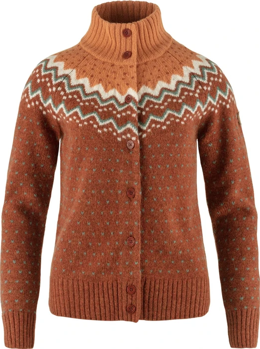 Fjällräven Övik Knit Strickjacke autumn leaf/desert brown (Damen)