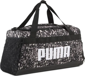 Puma Challenger All-Over Print 35l Sporttasche mouse gray/buttercream/leopard aop