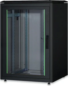 Digitus Professional Unique Serie Serverschrank 22HE, Sicherheitsglastür, IP2X, schwarz, 800mm tief