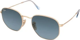 Ray-Ban RB3548N Hexagonal Flat Lenses 54mm polished gold/blue gradient