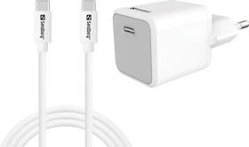 Sandberg USB-C 20W Charger EU + USB-C-Kabel weiß