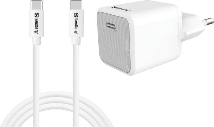 Sandberg USB-C 20W Charger EU + USB-C-Kabel weiß