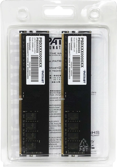 Patriot Signature Line UDIMM 16GB Kit, DDR4-3200, CL22-22-22-52, 1R