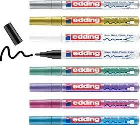 edding 751 Glanzlackmarker metallic sortiert, 8er-Set