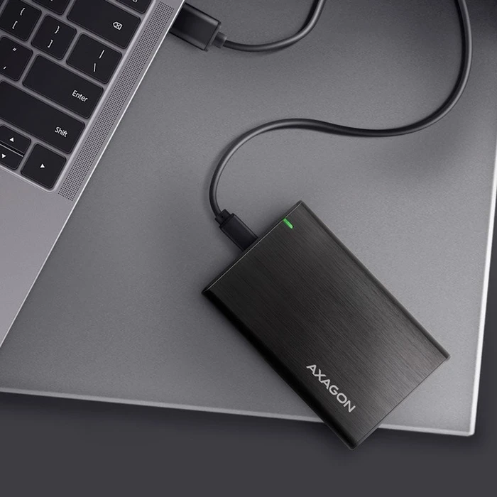 Axagon Raw Box Festplattengehäuse, schwarz, 2.5", USB-C 3.0