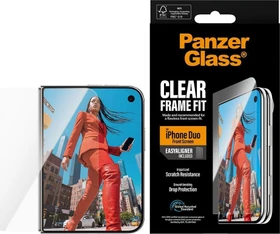 PanzerGlass Front Screen Protector Frame Fit w. EasyAligner für Apple iPhone Duo (PG05367)