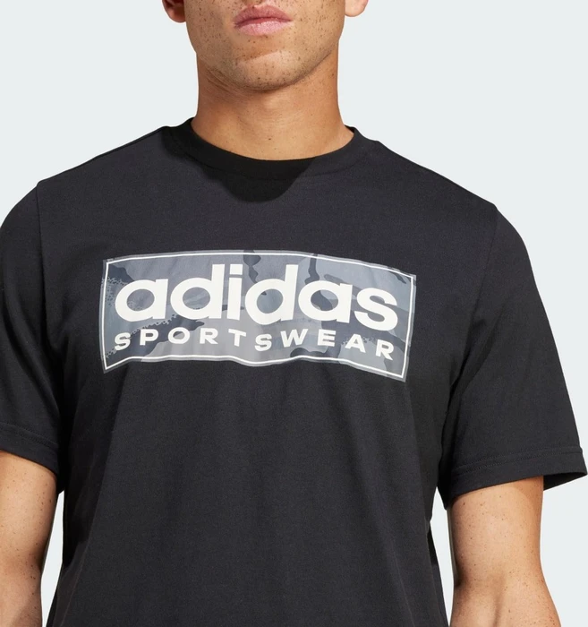 adidas Camo Linear Graphic T-Shirt kurzarm schwarz (Herren)