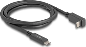 DeLOCK USB-C auf USB-C Kabel, USB 3.1 mit DP, 10Gb/s, 4K, 60W USB PD, nach oben gewinkelt, E-Marker, schwarz, 1m (80034)