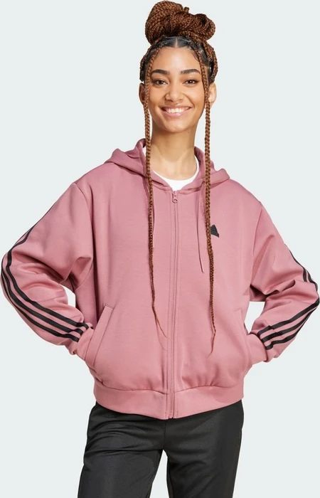 adidas Future Icons 3-Streifen Hoodie preloved crimson (Damen)