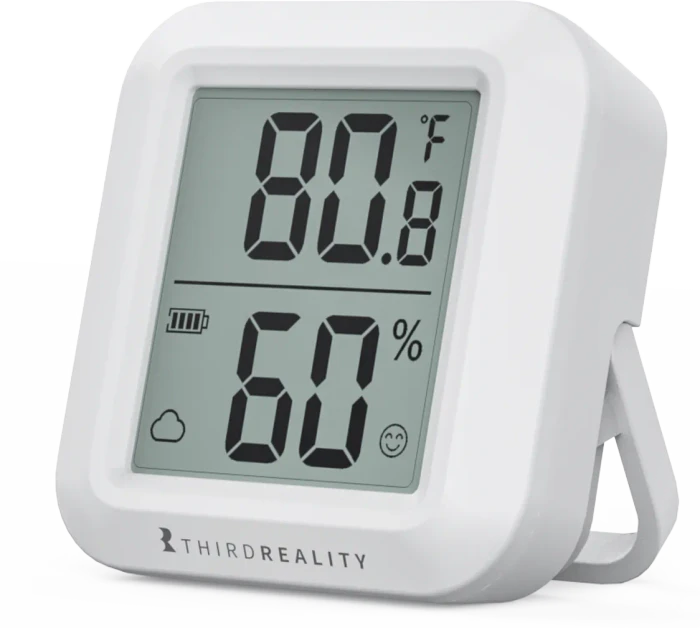 Third Reality Temperatur- und Feuchtigkeitssensor mit LCD-Display weiß, Temperatur-/Feuchtigkeitssensor