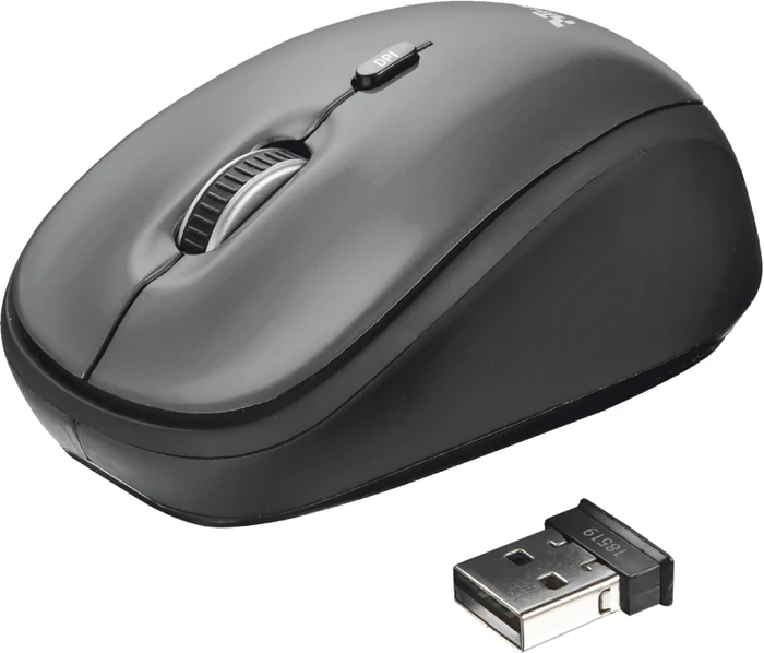 Trust Yvi Wireless Mouse schwarz, USB