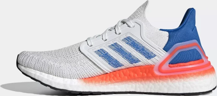 adidas Ultraboost 20 crystal white/glow blue/solar red (Herren)
