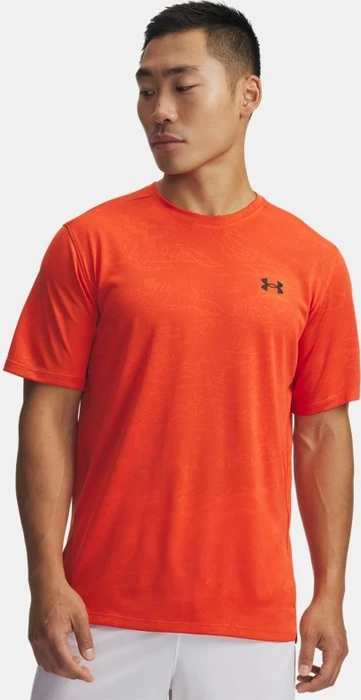 Under Armour Tech Vent Jacquard Funktionsshirt kurzarm orange base/black (Herren)