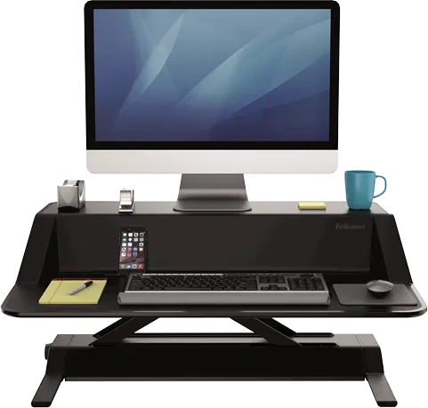 Fellowes Lotus Sit-Stand Workstation, Notebook-Stand, schwarz