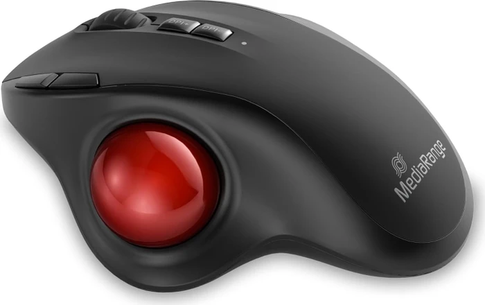 MediaRange Wireless Trackball Mouse schwarz/rot