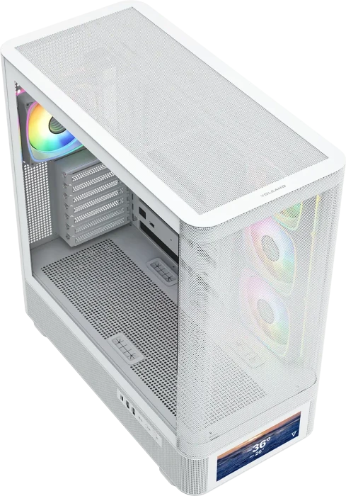 Modecom Volcano AQ500 ARGB White, Glasfenster