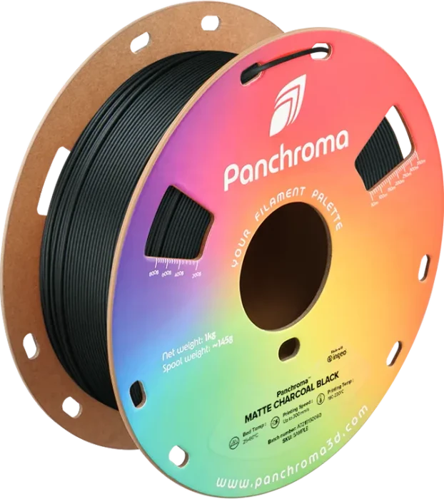 Polymaker Panchroma PLA matt, Charcoal Black, Spule, 1.75mm, 1.00kg