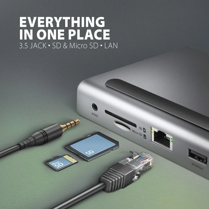 Axagon 11in1 Hub, USB-C 3.0 [Buchse]