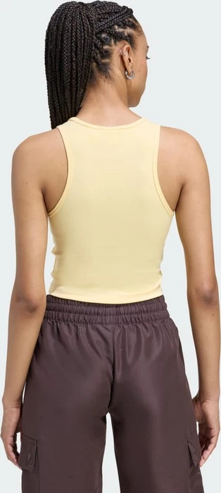 adidas Essentials Ribbed Funktionsshirt ärmellos orange tint (Damen)