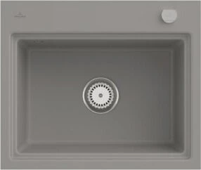 Villeroy & Boch Subway Style 60 S flat flächenbündig Becken mittig mit Ablauffernbedienung fossil