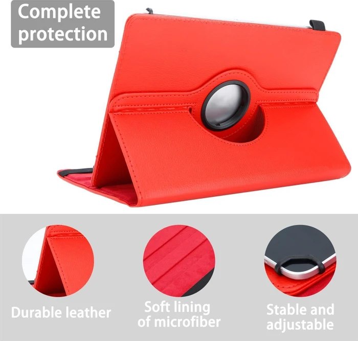 Cadorabo Schutzhülle 360° für Fire HD 10 2017 (7. Generation), rot