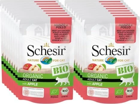 Schesir Huhn und Rind mit Apfel, 1.36kg (16x 85g)
