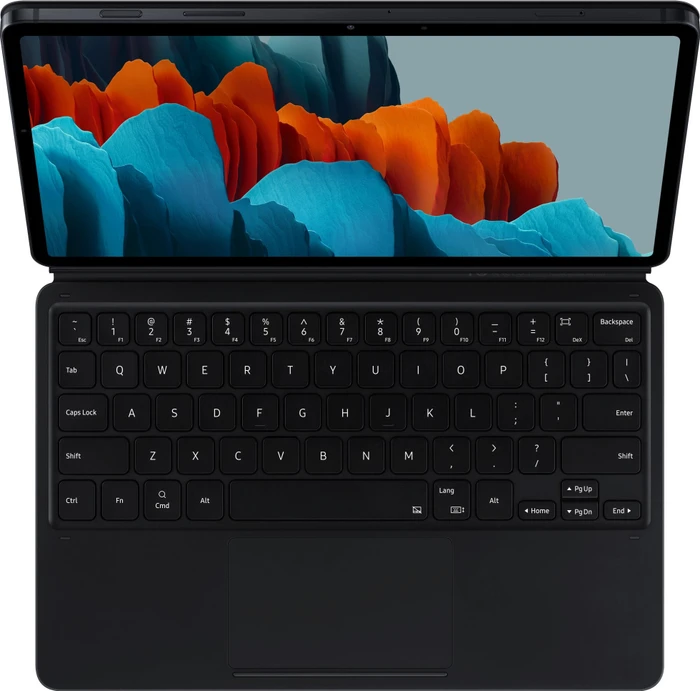 Samsung EF-DT870 Book Cover Keyboard für Galaxy Tab S7 / Tab S8, schwarz, DE