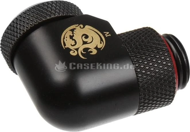 Bitspower Multi-Link Adapter 90° G1/4" auf 12mm, carbon schwarz