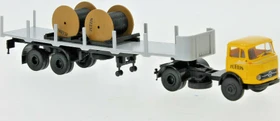 Brekina Züblin Mercedes Benz LPS338 Rungensattelzug