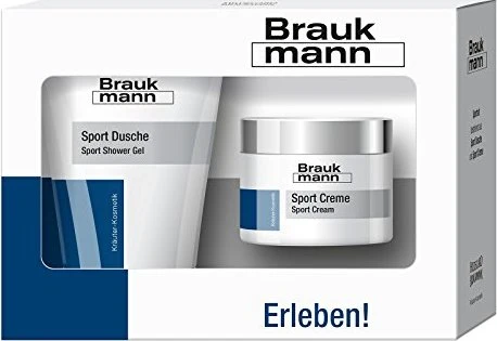 Hildegard Braukmann Brauk-mann Sport Duschgel 120ml + Creme 50ml Geschenkset