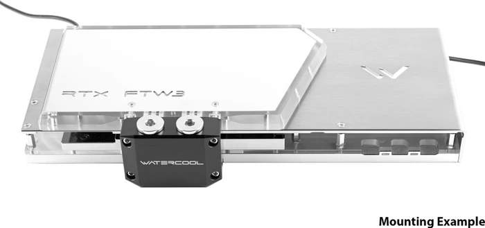 Watercool Heatkiller V eBC GPU Active Backplate RTX 3080/3090 EVGA FTW3, Nickel Silver, ARGB