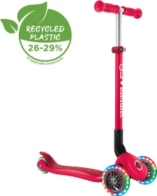 Globber Primo Foldable Lights Kickboard rot