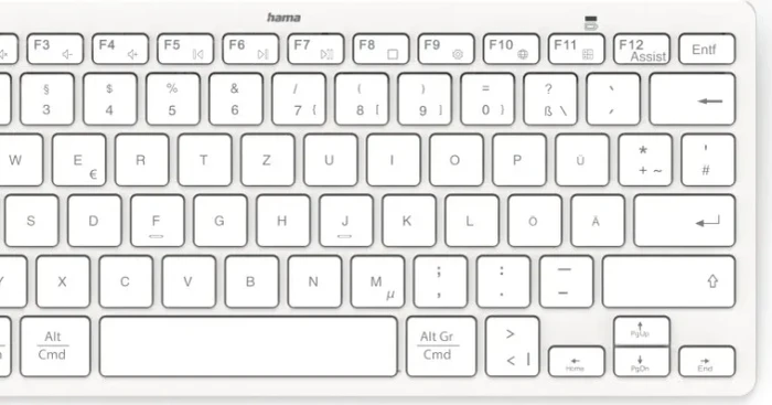 Hama Travel 400 Mini-Tastatur, grau/weiß, Bluetooth, DE
