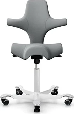HAG Capisco 8106 Select Sattelstuhl, mittelgrau, Gestell weiß