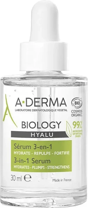 A-Derma Biology Hyalu 3-in-1 feuchtigkeitsspendendes Serum, 30ml