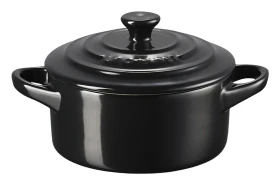 Le Creuset Mini-Cocotte Topf 250ml schwarz glänzend