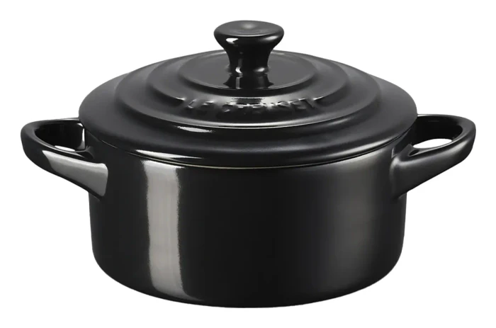 Le Creuset Mini-Cocotte Topf 250ml schwarz glänzend