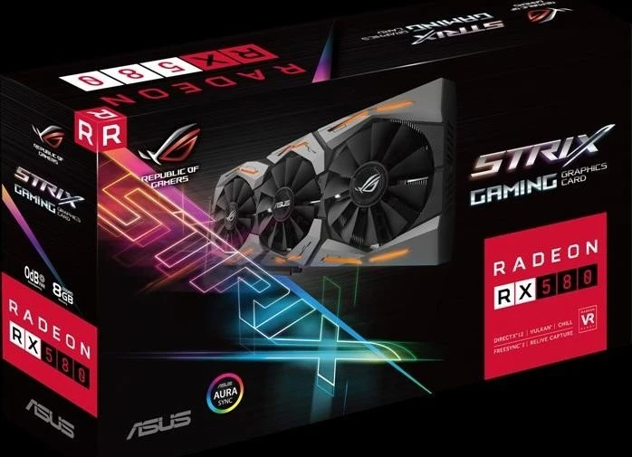 ASUS ROG Strix Radeon RX 580, ROG-STRIX-RX580-8G-GAMING, 8GB GDDR5, DVI, 2x HDMI, 2x DP