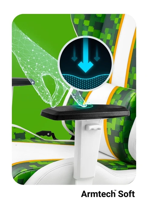 Diablo Chairs X-One 2.0 Kido Kinder-Gamingstuhl, Craft Edition, grün/weiß