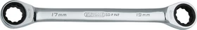 KS Tools GEARplus Doppelringratschenschlüssel, 8/10x128mm