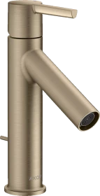 Hansgrohe Axor Starck Einhebel-Waschtischmischer 100 mit Hebelgriff und Zugstangen-Ablaufgarnitur brushed nickel