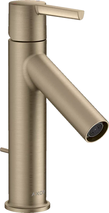 Hansgrohe Axor Starck Einhebel-Waschtischmischer 100 mit Hebelgriff und Zugstangen-Ablaufgarnitur brushed nickel